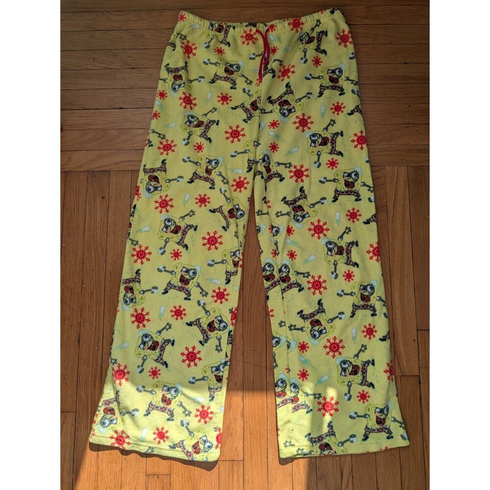 Vintage Spongebob Squarepants Pajama Pants Women Tagged XL Best Fit Large